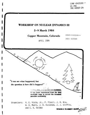 Workshop on nuclear dynamics III