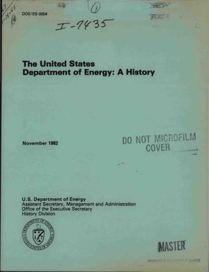 United States Department of Energy: a history