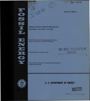 Bodcau In Situ Combustion Project. Final report, June 1976-June 1982