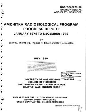 Amchitka Radiobiological Program Progress Report, January 1979-December 1979