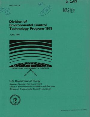 Division of Environmental Control Technology Program, 1979. [Lead abstract]