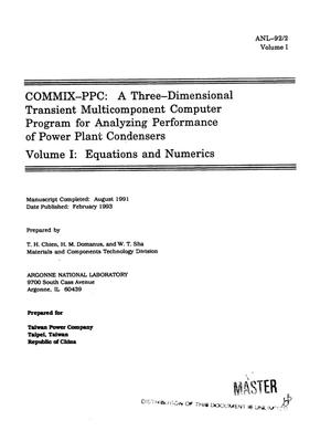 COMMIX-PPC: A three-dimensional transient multicomponent computer program for analyzing performance of power plant condensers