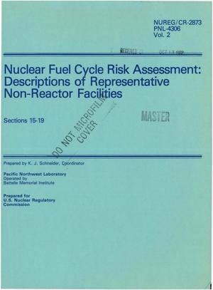Nuclear-fuel-cycle risk assessment: descriptions of representative non-reactor facilities, Sections 15-19