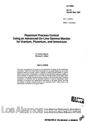 Plutonium process control using an advanced on-line gamma monitor for uranium, plutonium, and americium