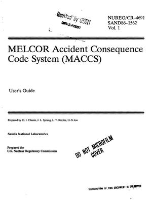 MELCOR Accident Consequence Code System (MACCS)