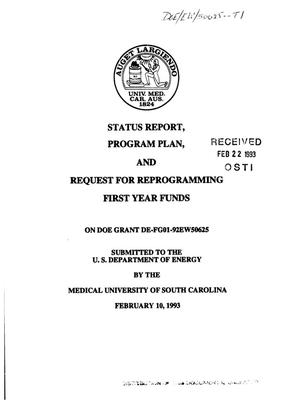 Program plan, and request for reprogramming first year funds