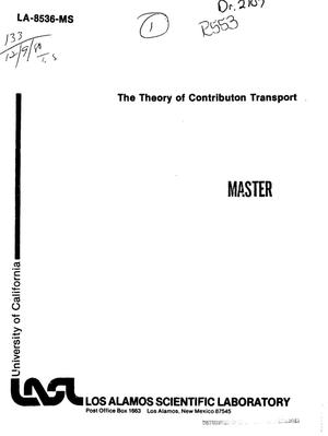 Theory of contributon transport