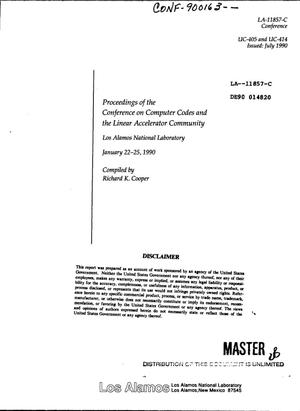 Proceedings of the conference on computer codes and the linear accelerator community