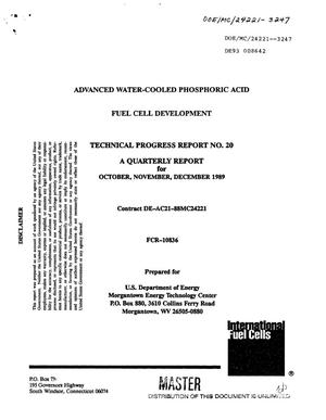 Advanced water-cooled phosphoric acid fuel cell development