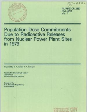 Population dose commitments due to radioactive releases from Nuclear-Power-Plant Sites in 1979