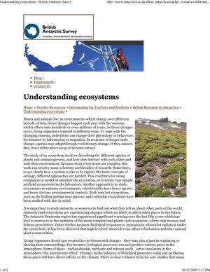 Understanding ecosystems