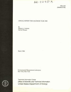 Environmental Measurements Laboratory annual report 1983