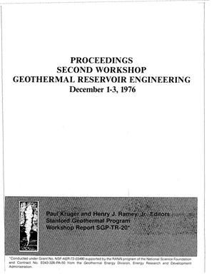 Geothermal reservoir engineering, second workshop summaries, December 1-3, 1976