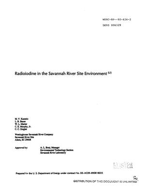 Radioiodine in the Savannah River Site environment
