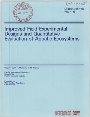 Improved field experimental designs and quantitative evaluation of aquatic ecosystems
