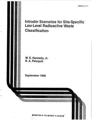 Intruder scenarios for site-specific low-level radioactive waste classification