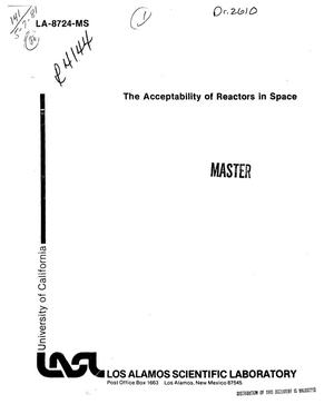 Acceptability of reactors in space