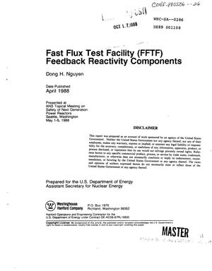 Fast Flux Test Facility (FFTF) feedback reactivity components