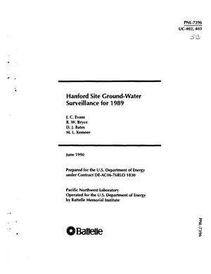 Hanford Site ground-water surveillance for 1989