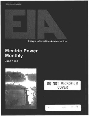 Electric power monthly, June 1988