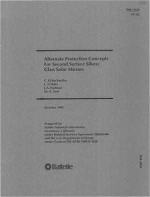 Alternate protection concepts for second surface silver/glass solar mirrors