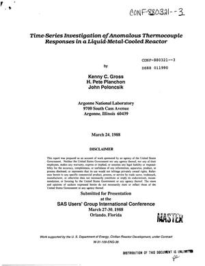 Time-series investigation of anomalous thermocouple responses in a liquid-metal-cooled reactor