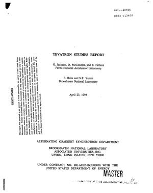 Tevatron studies report