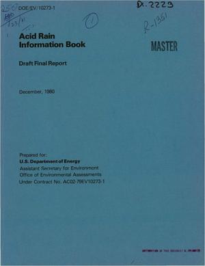 Acid rain information book. Draft final report