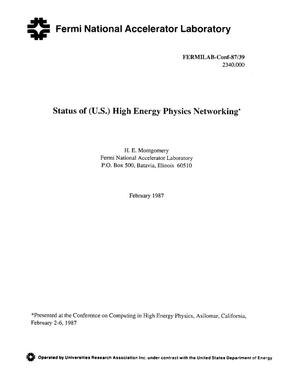Status of (US) High Energy Physics Networking