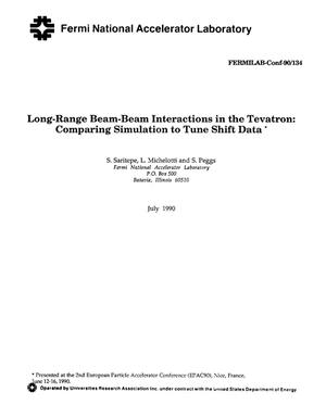 Long-range beam-beam interactions in the Tevatron: Comparing simulation to tune shift data