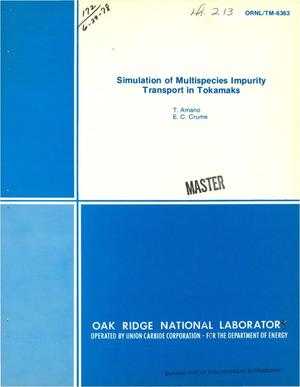 Simulation of multispecies impurity transport in tokamaks