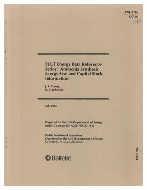 ECUT energy data reference series: ammonia synthesis energy-use and capital stock information