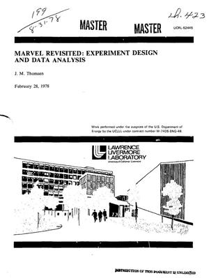MARVEL revisited: experiment design and data analysis. [In-trench environment of the MX missile system]
