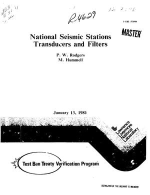 National Seismic Stations transducers and filters