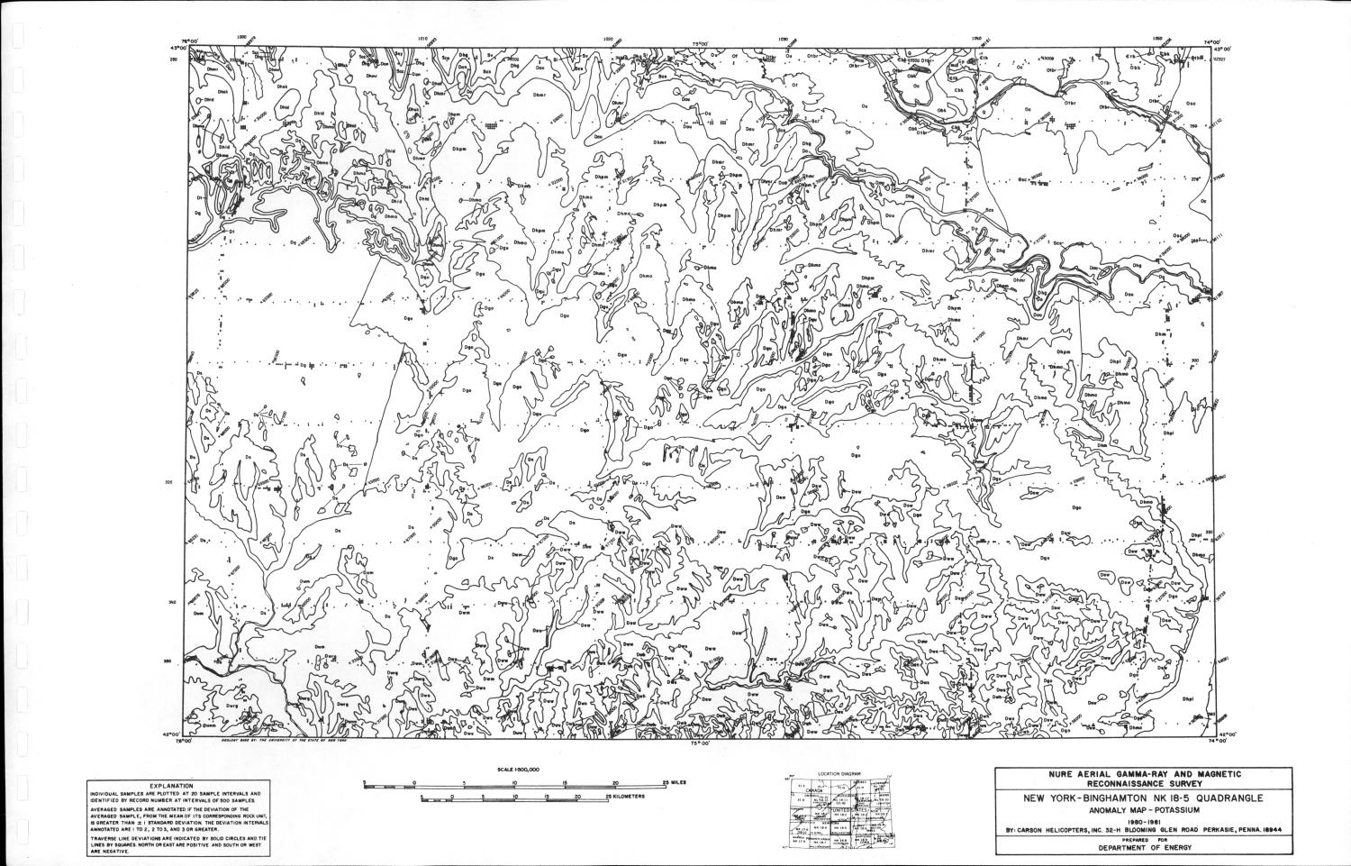 NURE Aerial Gamma Ray and Magnetic Reconnaissance Survey of Maine and Portions of New York, Final Report: Volume 2. Binghamton (NK 18-5) Quadrangle
                                                
                                                    4
                                                
