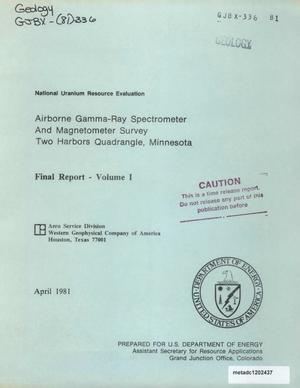 Airborne Gamma-Ray Spectrometer and Magnetometer Survey, Two Harbors Quadrangle, Minnesota: Final Report