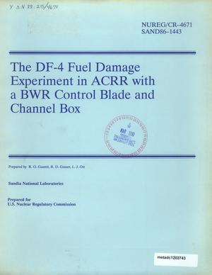The DF-4 Fuel Damage Experiment in ACRR With a BWR Control Blade and Channel Box