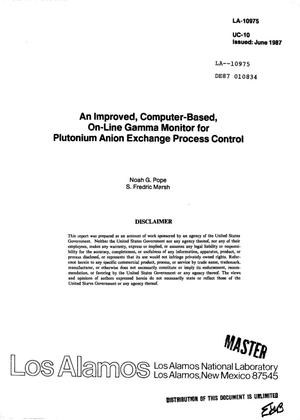 An improved, computer-based, on-line gamma monitor for plutonium anion exchange process control