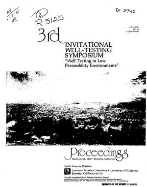 Third invitational well-testing symposium: well testing in low permeability environments