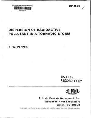Dispersion of radioactive pollutant in a tornadic storm