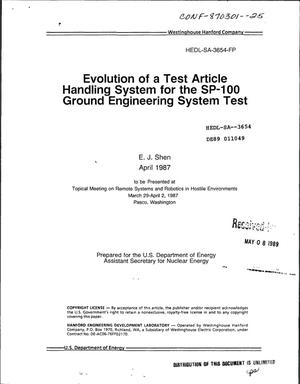 Evolution of a test article handling system for the SP-100 ground engineering system test