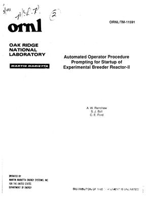 Automated operator procedure prompting for startup of Experimental Breeder Reactor-2