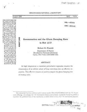 Resummation and the gluon damping rate in hot QCD