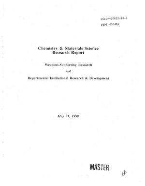 Chemistry and materials science research report