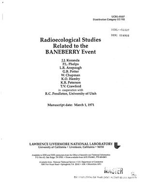 Radioecological studies related to the BANEBERRY event