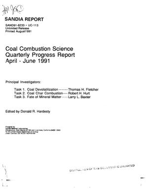Coal Combustion Science