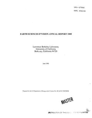Earth Sciences Division annual report 1989