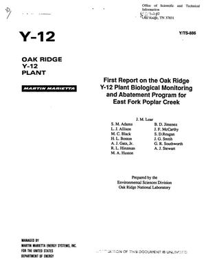 First report on the Oak Ridge Y-12 Plant Biological Monitoring and Abatement Program for East Fork Poplar Creek