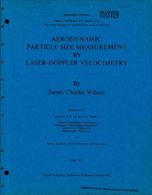 Aerodynamic particle size measurement by laser--Doppler velocimetry. Publication number 343