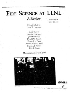 Fire science at LLNL: A review